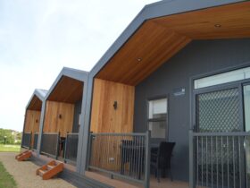 modern accomodation cabins trendy architecture normanville holiday park jetty caravan park